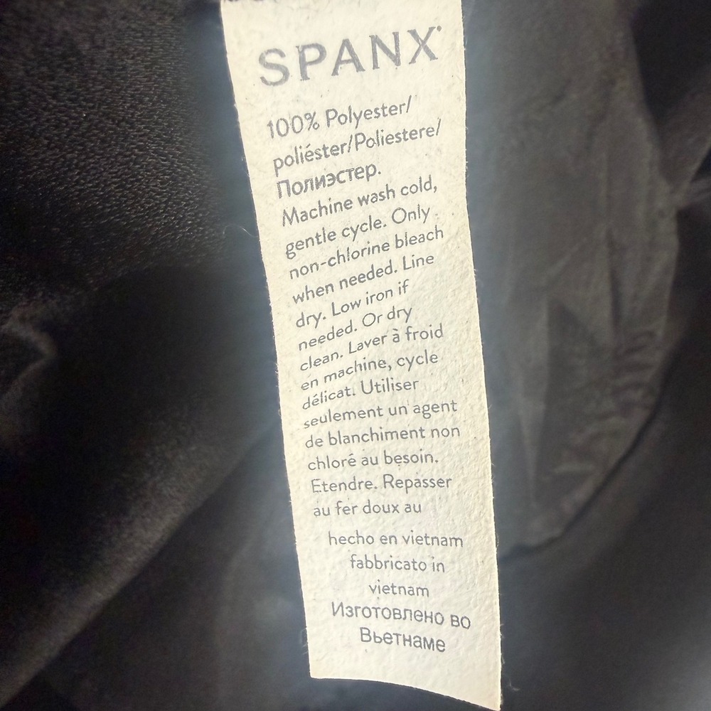 Spanx Carefree Crepe Wide Leg Pants Womens XL Black Polyester Pleated Trousers - Picture 8 of 10